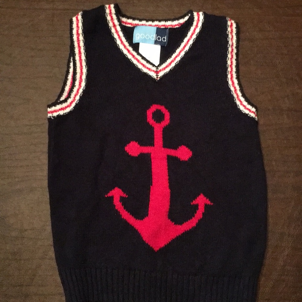 Boys Dark Blue Sweater Vest, size 4